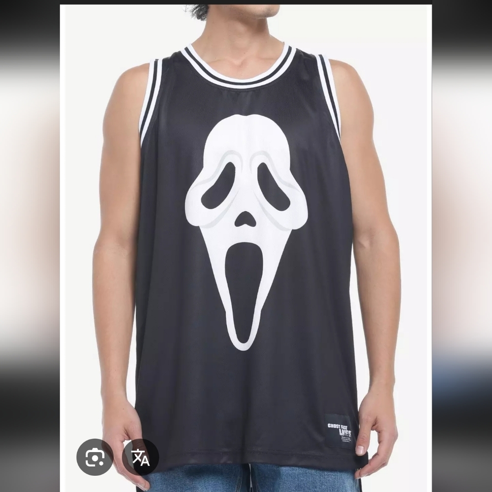 Men's Scream Ghost Face Basketball Jersey